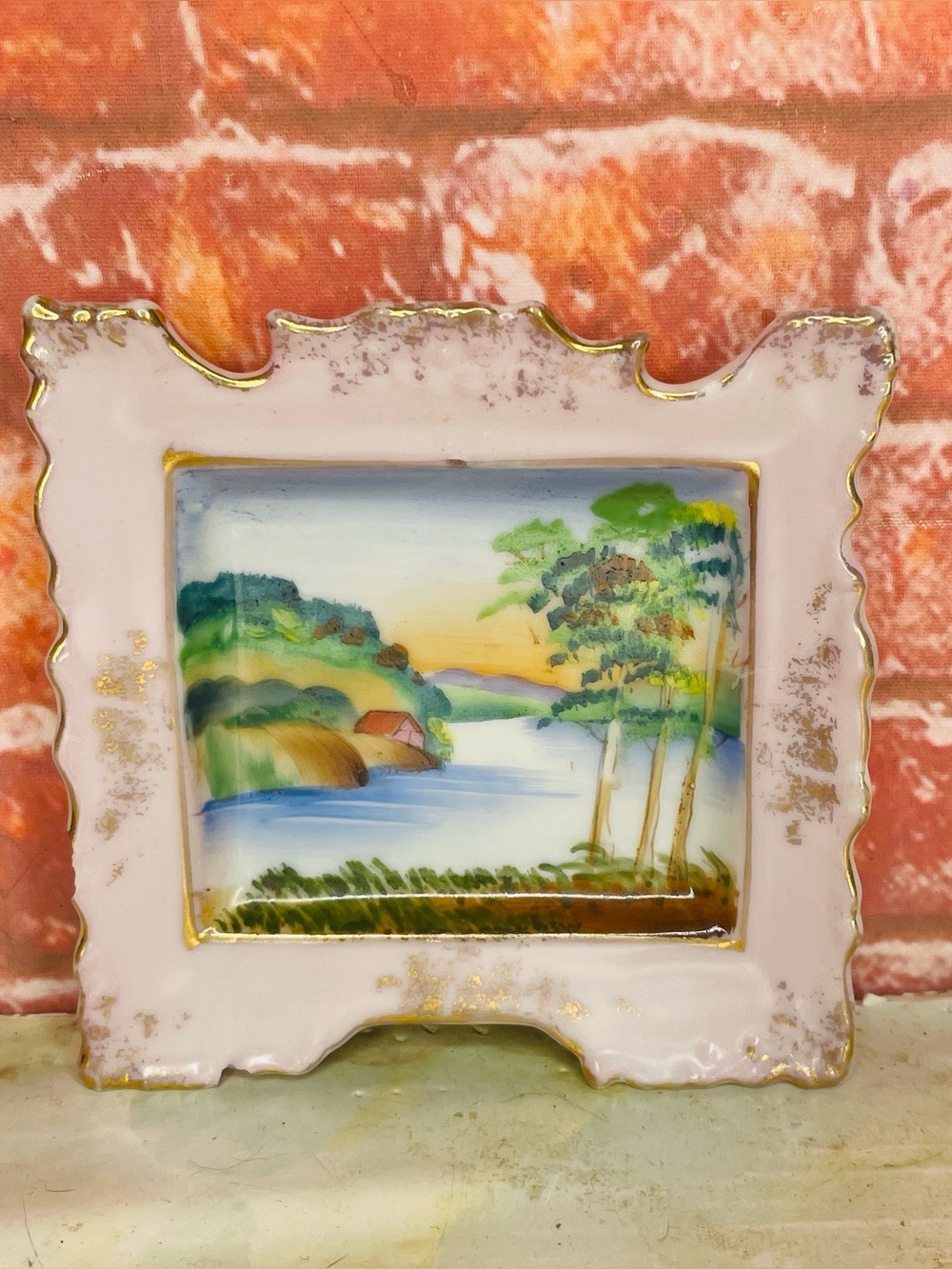 Vintage MCM Hand-Painted Porcelain Japanese Trinket Dish
